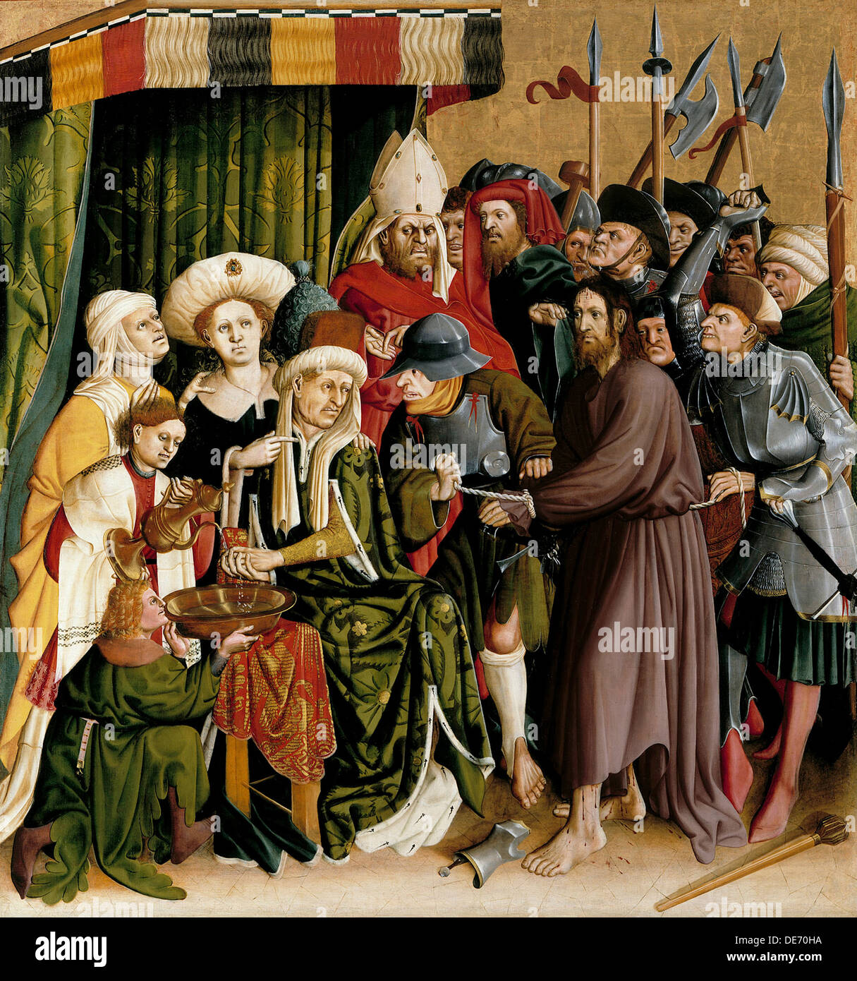 Le Christ devant Pilate. Les ailes de l'autel, 1437 Wangen im Allgäu. Artiste : Hans Multscher (ch. 1400-1467) Banque D'Images