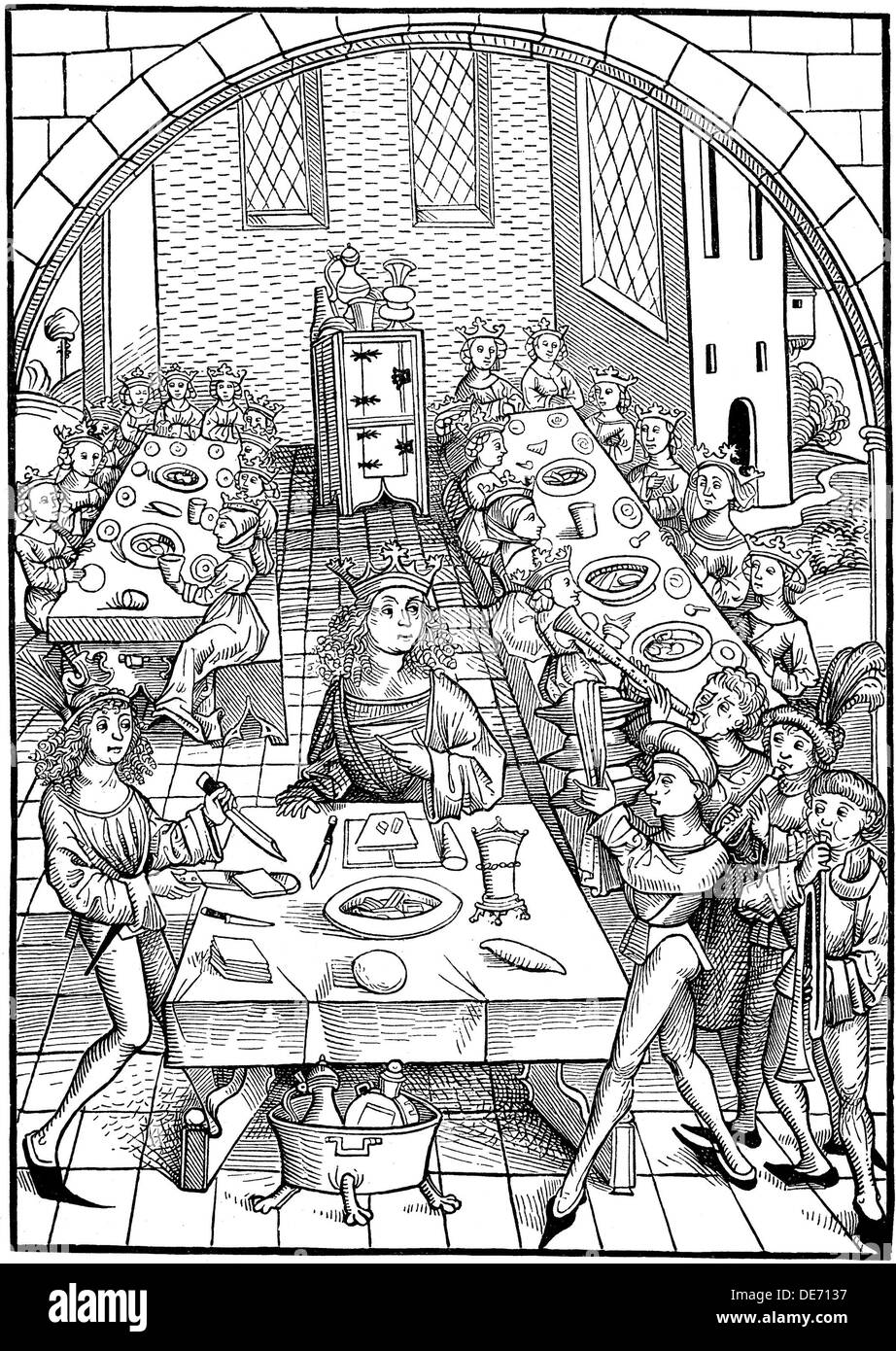 Illustration pour le livre Schatzkammer, 1490-1491. Artiste : Michael Wolgemut, (1434-1519) Banque D'Images