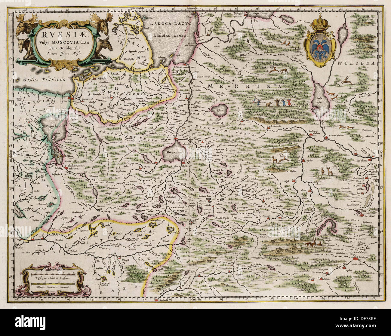 Plan de l'ouest de la Russie (De : Partes septentrionalis et orientalis), 1664. Artiste : Massa, Isaac Abrahamsz. (1586-1643) Banque D'Images