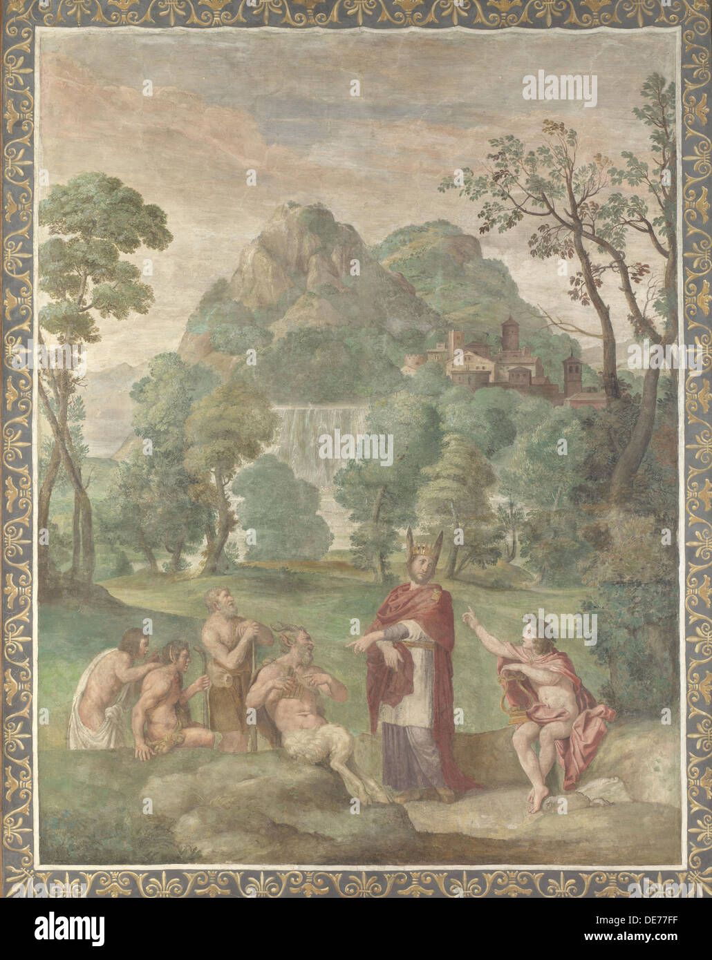 Le jugement de Midas (fresque de la Villa Aldobrandini), 1617-1618. Artiste : Domenichino (1581-1641) Banque D'Images