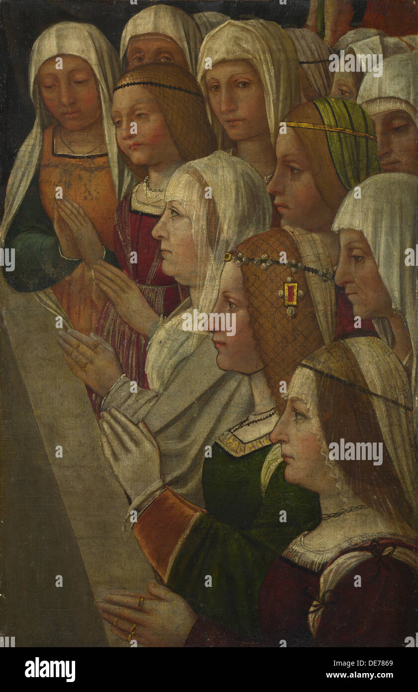 Les femmes membres d'une confrérie, ch. 1500. Artiste : maître italien Banque D'Images