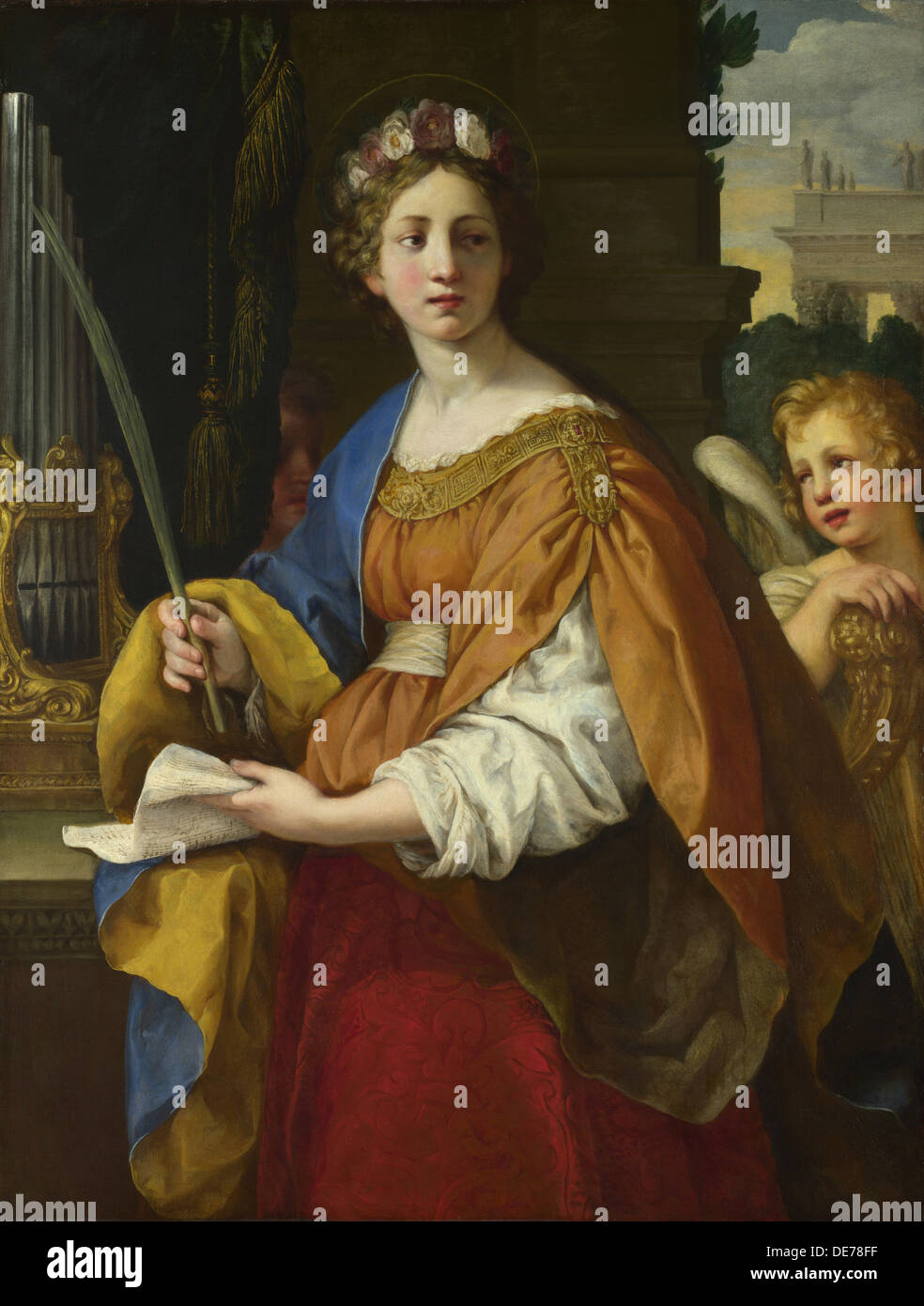 Saint Cecilia, 1620-1625. Artiste : Pietro da Cortona (1596-1669) Banque D'Images