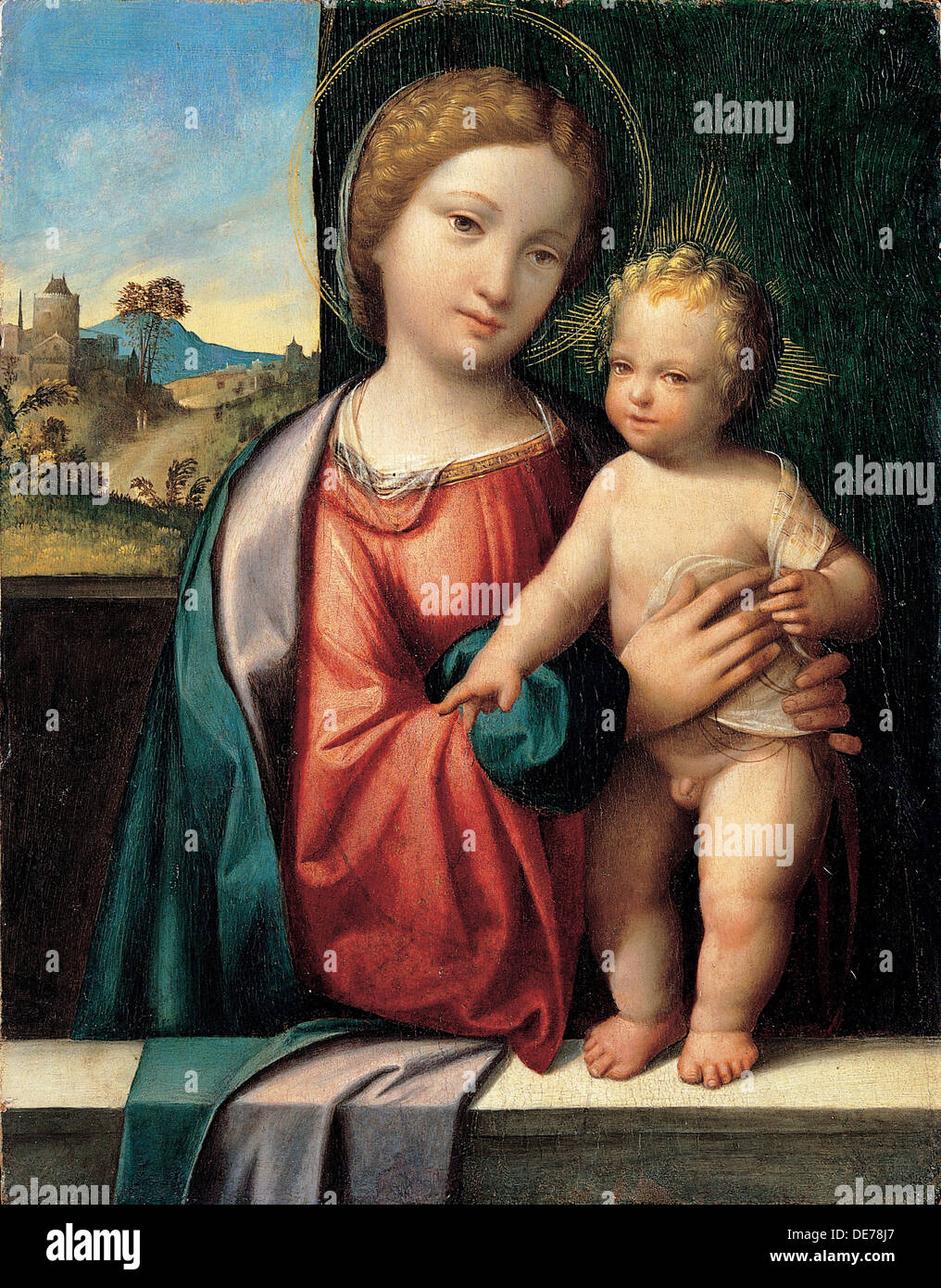 Madone avec l'enfant, 1512. Artiste : Garofalo, Benvenuto Tisi da (1481-1559) Banque D'Images