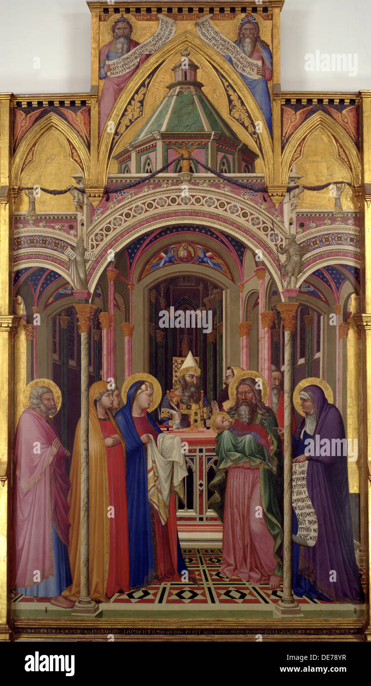La présentation au Temple, 1342. Artiste : Ambrogio Lorenzetti, (ca 1290-ca 1348) Banque D'Images