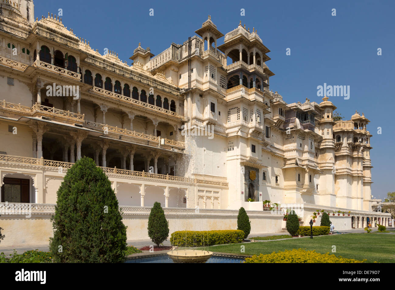 L'Inde, Rajasthan, Udaipur, le City Palace Banque D'Images