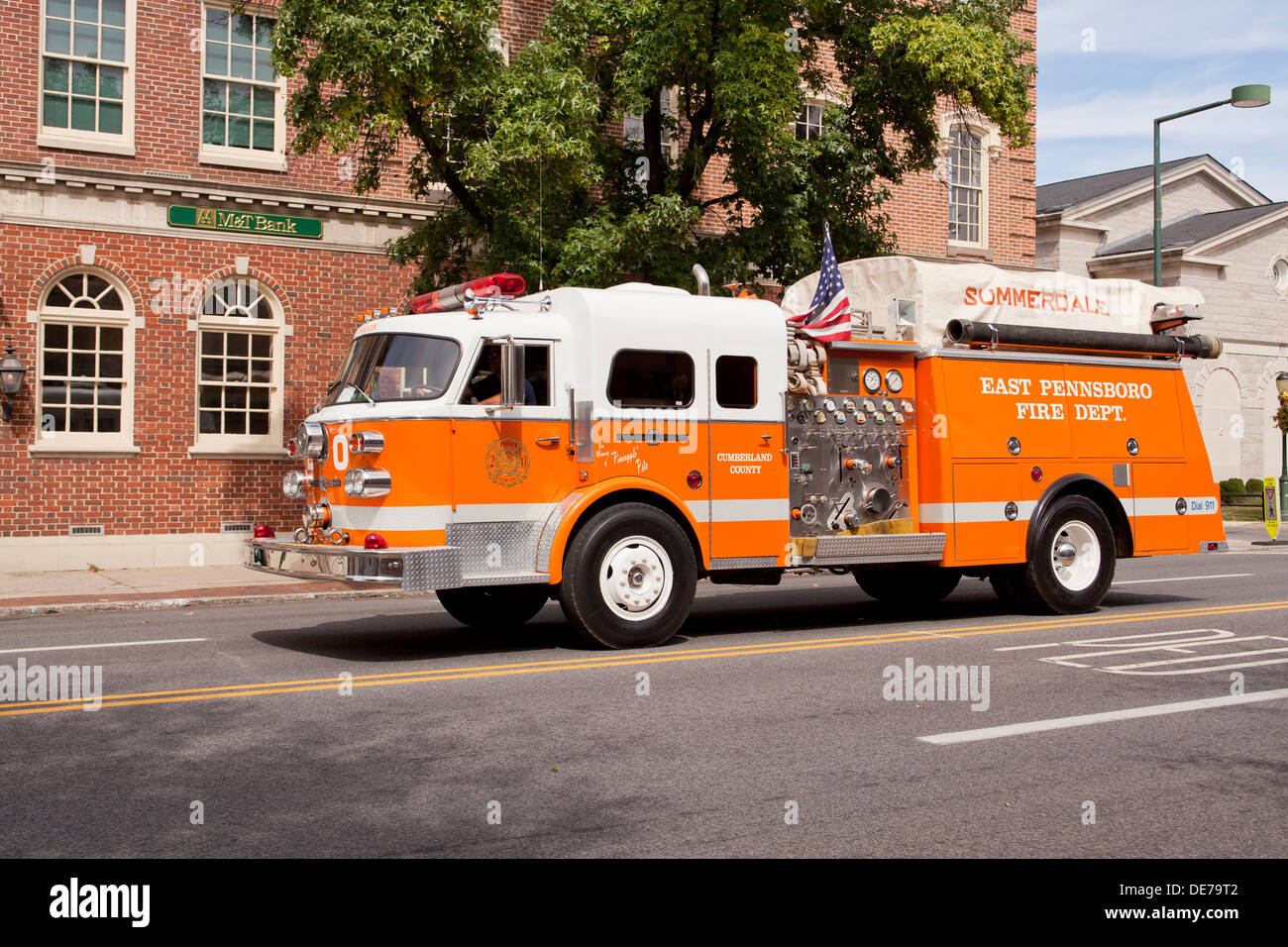 1969 American LaFrance vintage fire truck - New York, USA Banque D'Images