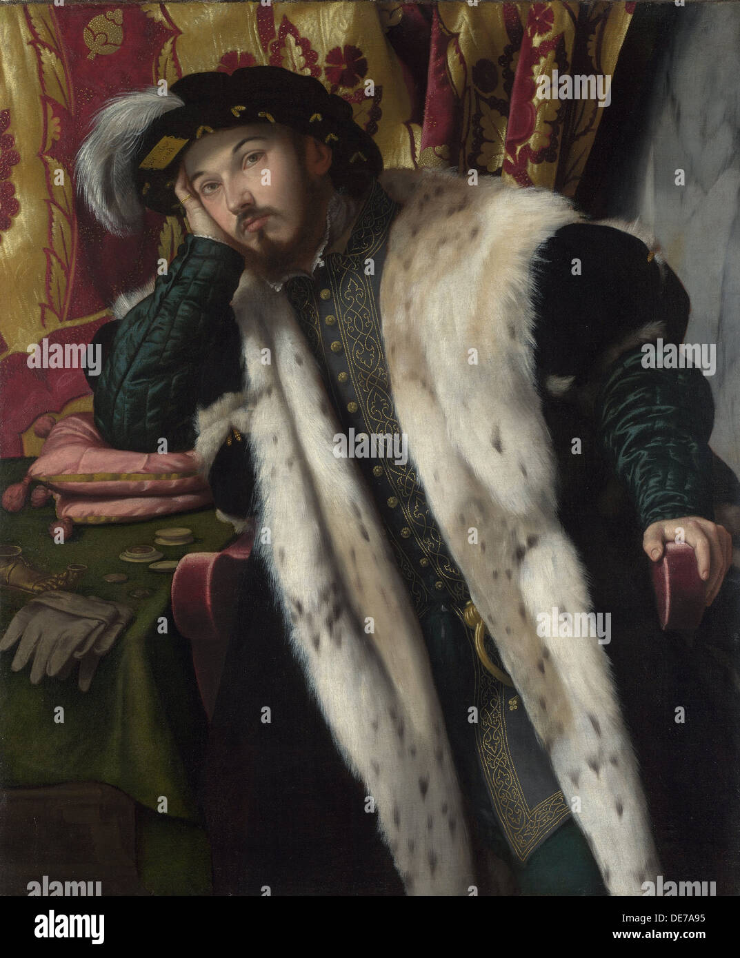 Portrait d'un jeune homme, c.1540. Artiste : Moretto da Brescia (ca 1498 - 1554) Banque D'Images