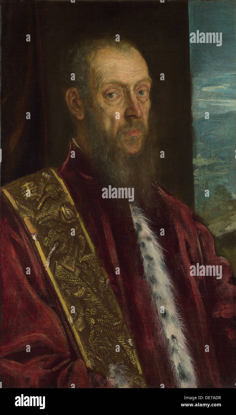 Portrait de Vincenzo Morosini, ca. 1575. Artiste : Tintoretto, Jacopo (1518-1594) Banque D'Images