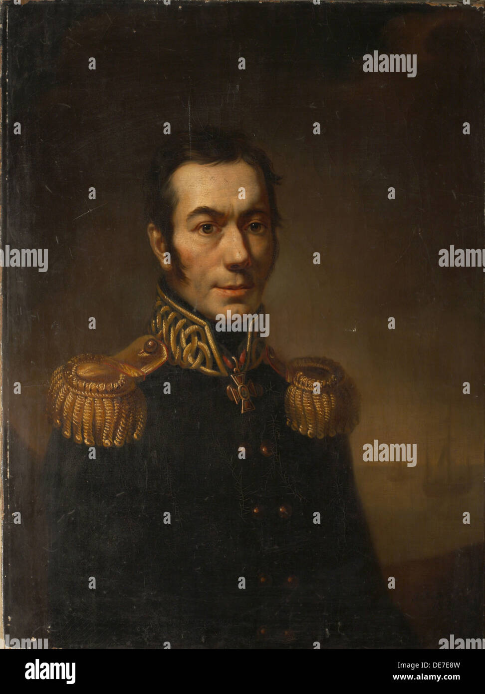 Portrait de l'écrivain Platon Iakovlevitch Gamaleya (1766-1817), 1821. Artiste : Zalessky, Jacob (1799-1891) Banque D'Images