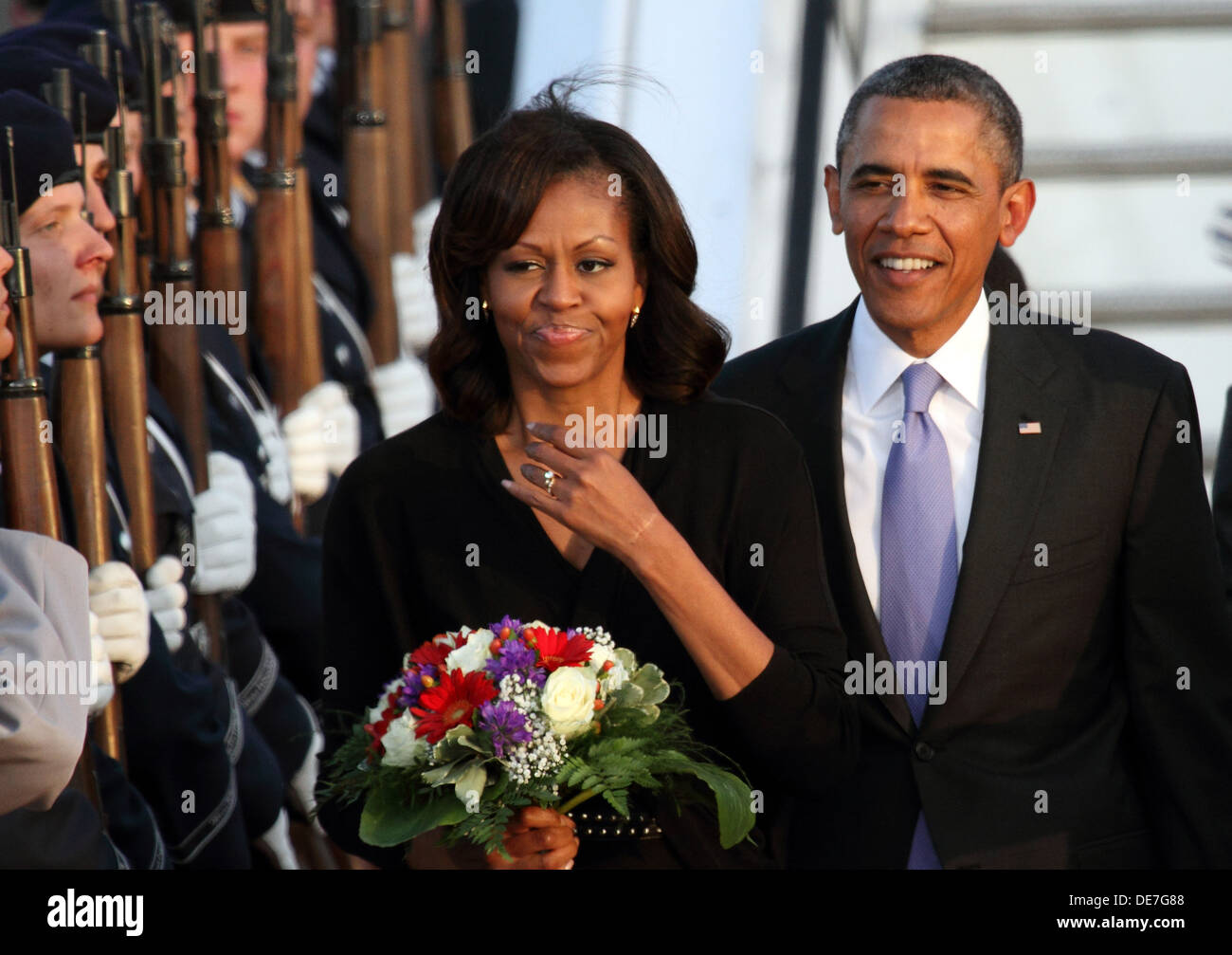 Berlin, Allemagne, l'arrivée du président américain Barack Obama à Berlin Banque D'Images