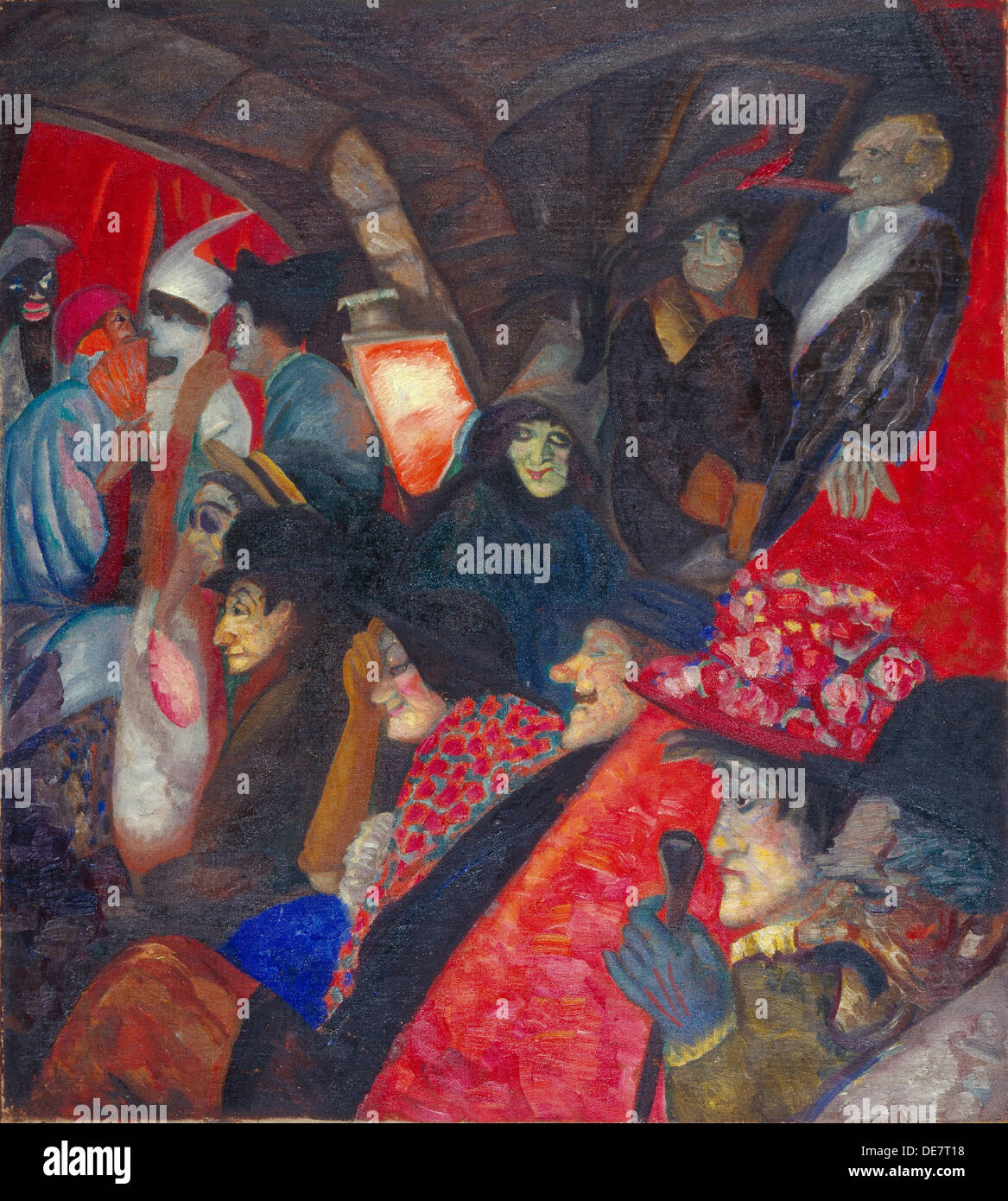 Cabaret chat noir, 1913. Artiste : Boris Grigoriev, Dmitryevich (1886-1939) Banque D'Images