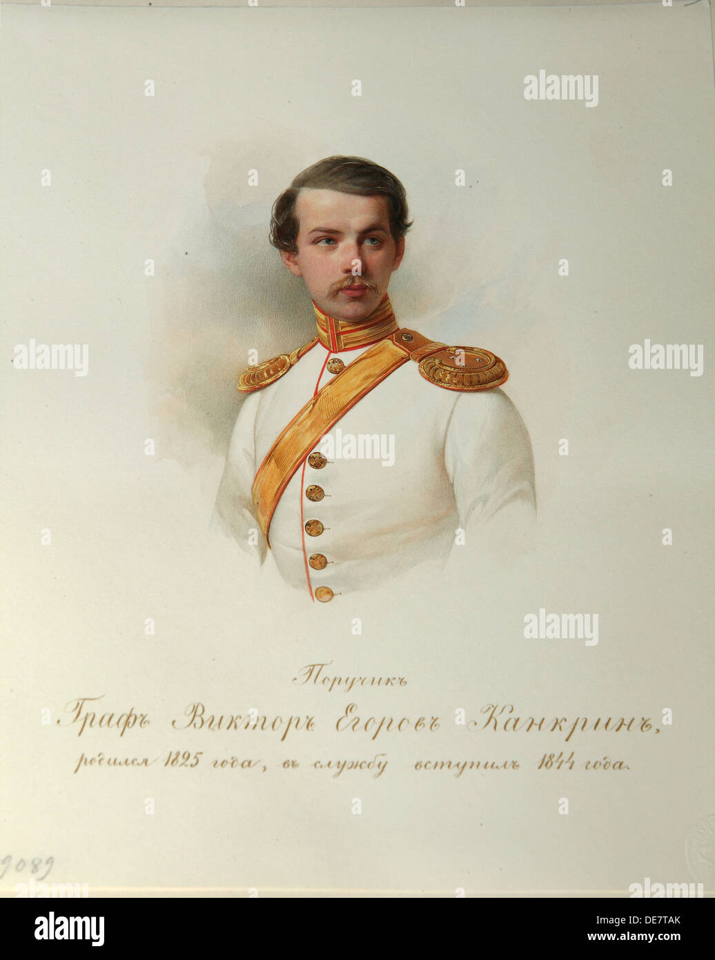 Portrait du Comte Viktor Yegorovich Kankrin (tiré de l'Album de la cavalerie de la Garde Impériale), 1846-1849. Artiste : Hau (Gau), Vladimir Ivanovitch (1816-1895 Banque D'Images