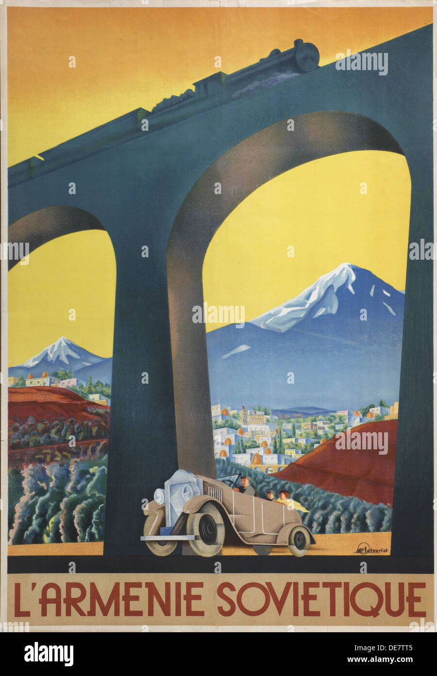 L'Arménie soviétique (Affiche de l'Intourist company), 1935. Artiste : Igumnov, Sergueï Dmitrievitch (1900-1942) Banque D'Images