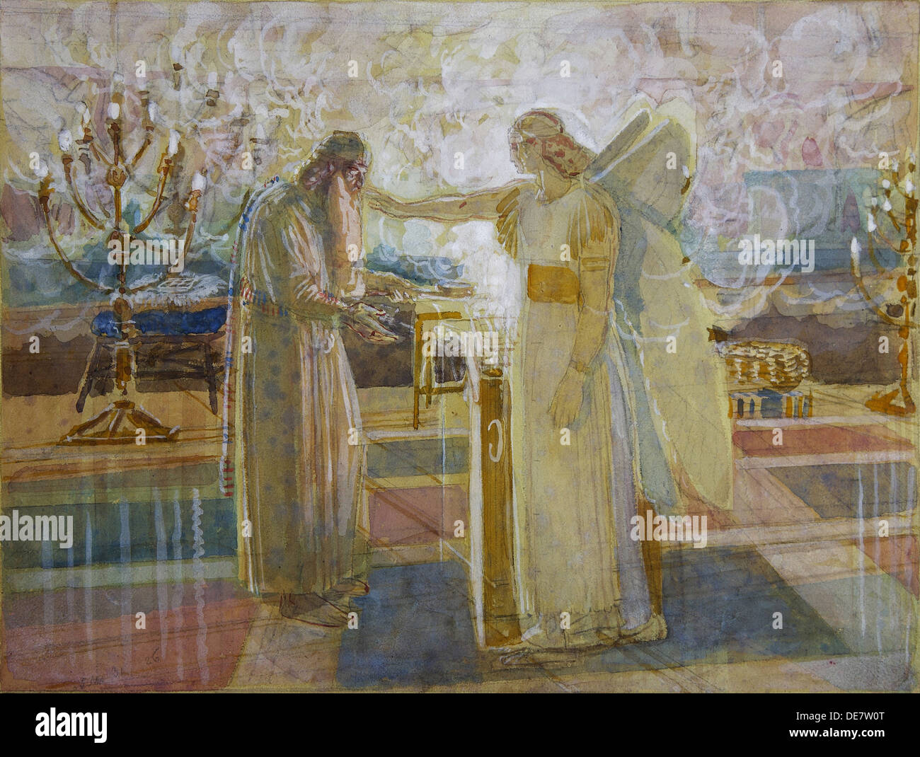 Grève de l'Archange Gabriel Zacharias muet, fin 1840. Artiste : Ivanov, Alexandre Andreïevitch (1806-1858) Banque D'Images