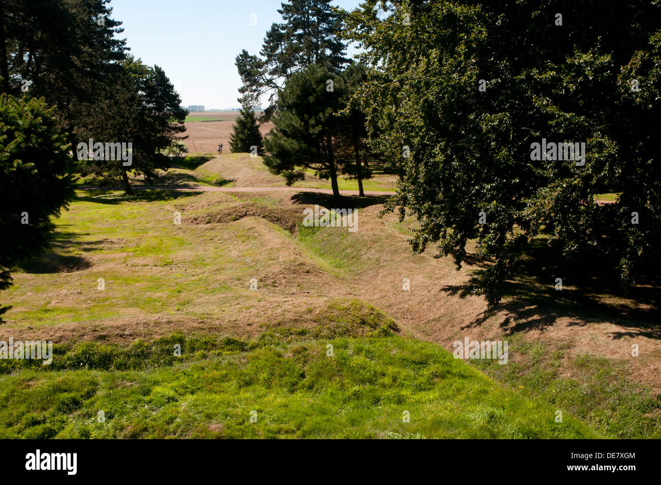 Conservé dans la tranchée du Parc Mémorial terre-neuvien de Beaumont-Hamel, Somme, France Banque D'Images