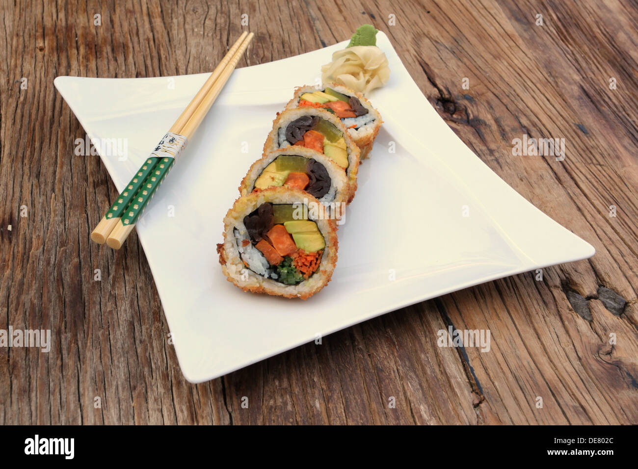 Assiette de Sushi Inside Out Banque D'Images