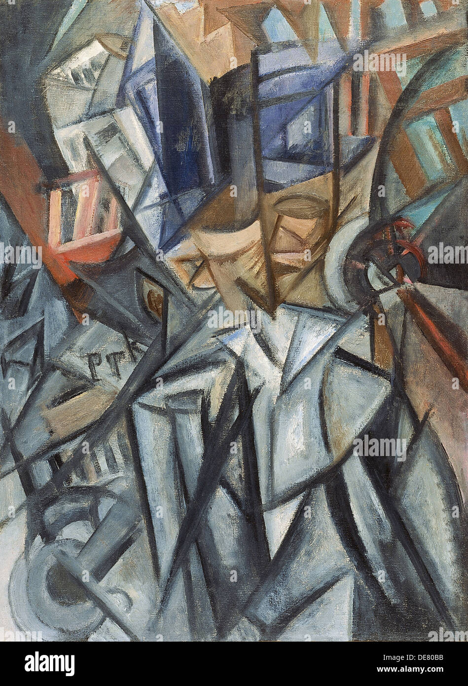 Homme de la rue (analyse de volumes), 1913. Artiste : Olga Vladimirovna Rozanova, (1886-1918) Banque D'Images