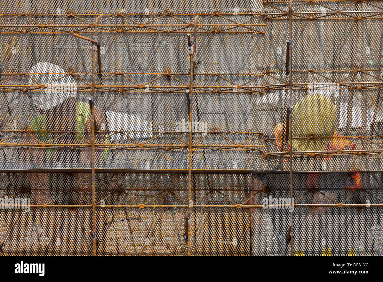 Berlin, Allemagne, les travailleurs de la construction sur la plaque de base pour le Palace Berlin Banque D'Images