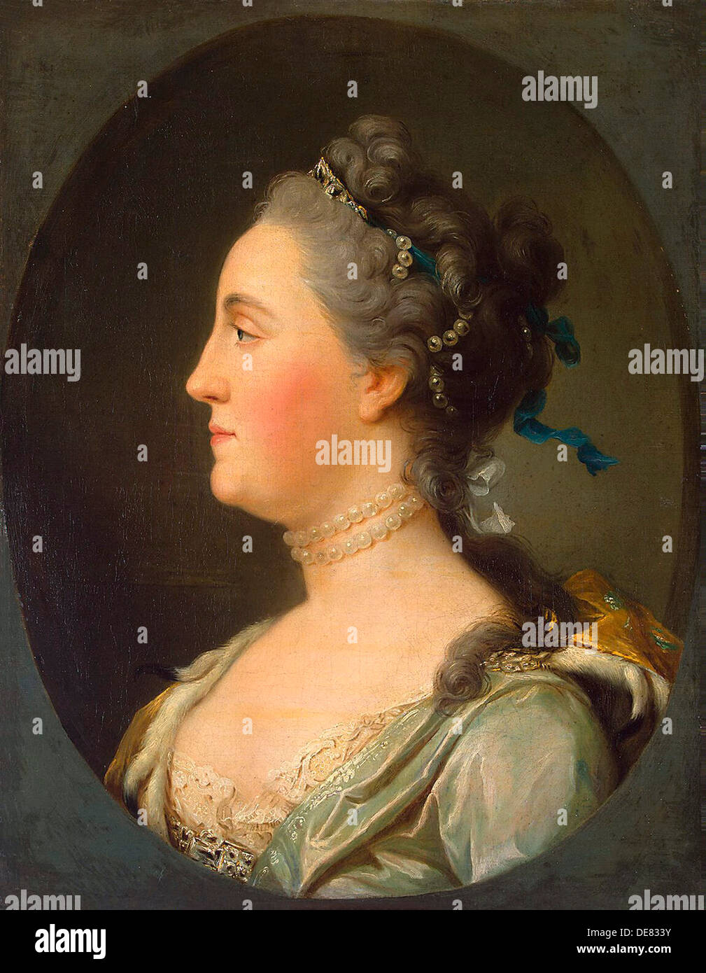 Portrait de l'impératrice Catherine II', (1729-1796), avant 1762. Banque D'Images