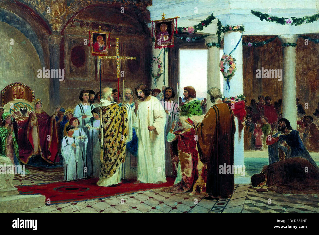Le baptême du grand prince de Kiev Vladimir le Grand, en 987', 1883. Banque D'Images