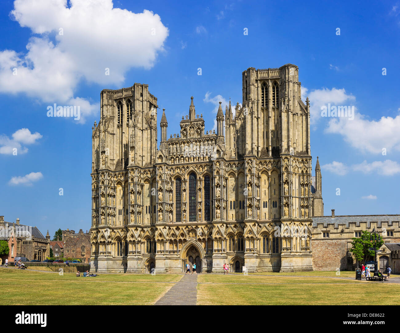 La cathédrale de Wells, Somerset, UK Banque D'Images