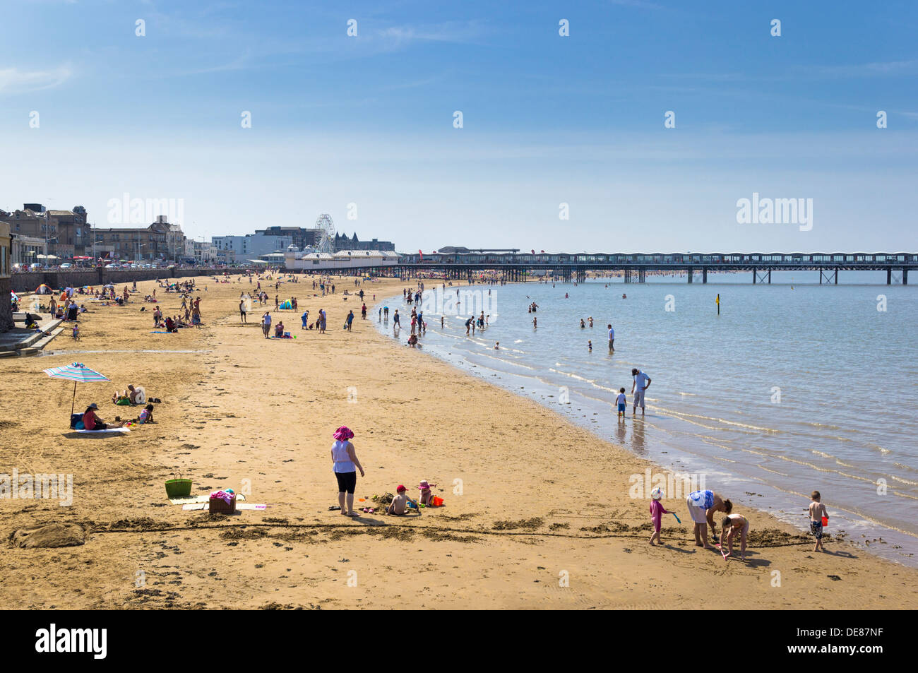 Royaume-uni - le bord de plage beach Weston Super Mare, Somerset, UK Banque D'Images