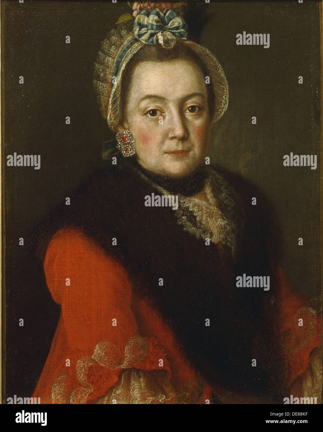 Portrait d'Anna Ivanovna, Kolycheva 1768. Artiste : Antropov, Alexei Petrovitch (1716-1795) Banque D'Images