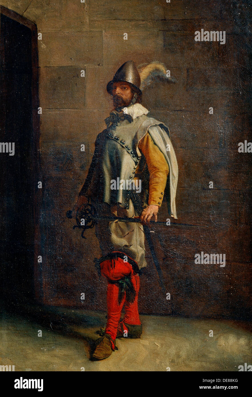 'Un Huguenot", 19e siècle. Artiste : Jean Louis Ernest Meissonier Banque D'Images