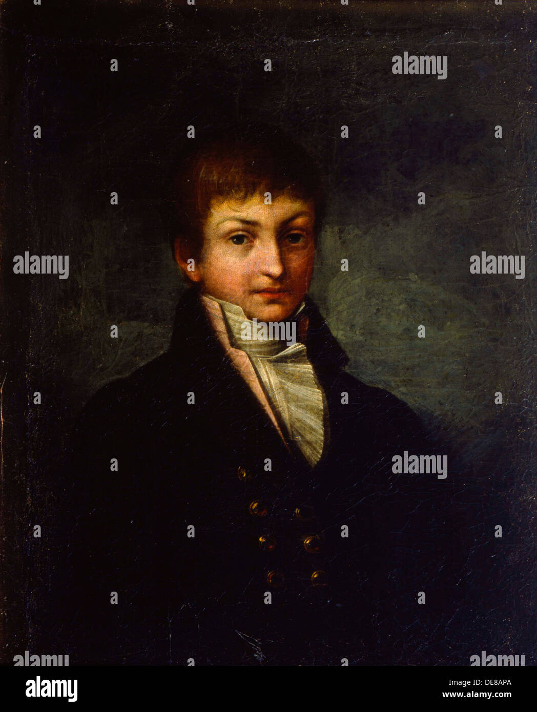 'Portrait du poète Konstantin N' Batyushkov, années 1800. Artiste : Maître Russe Banque D'Images