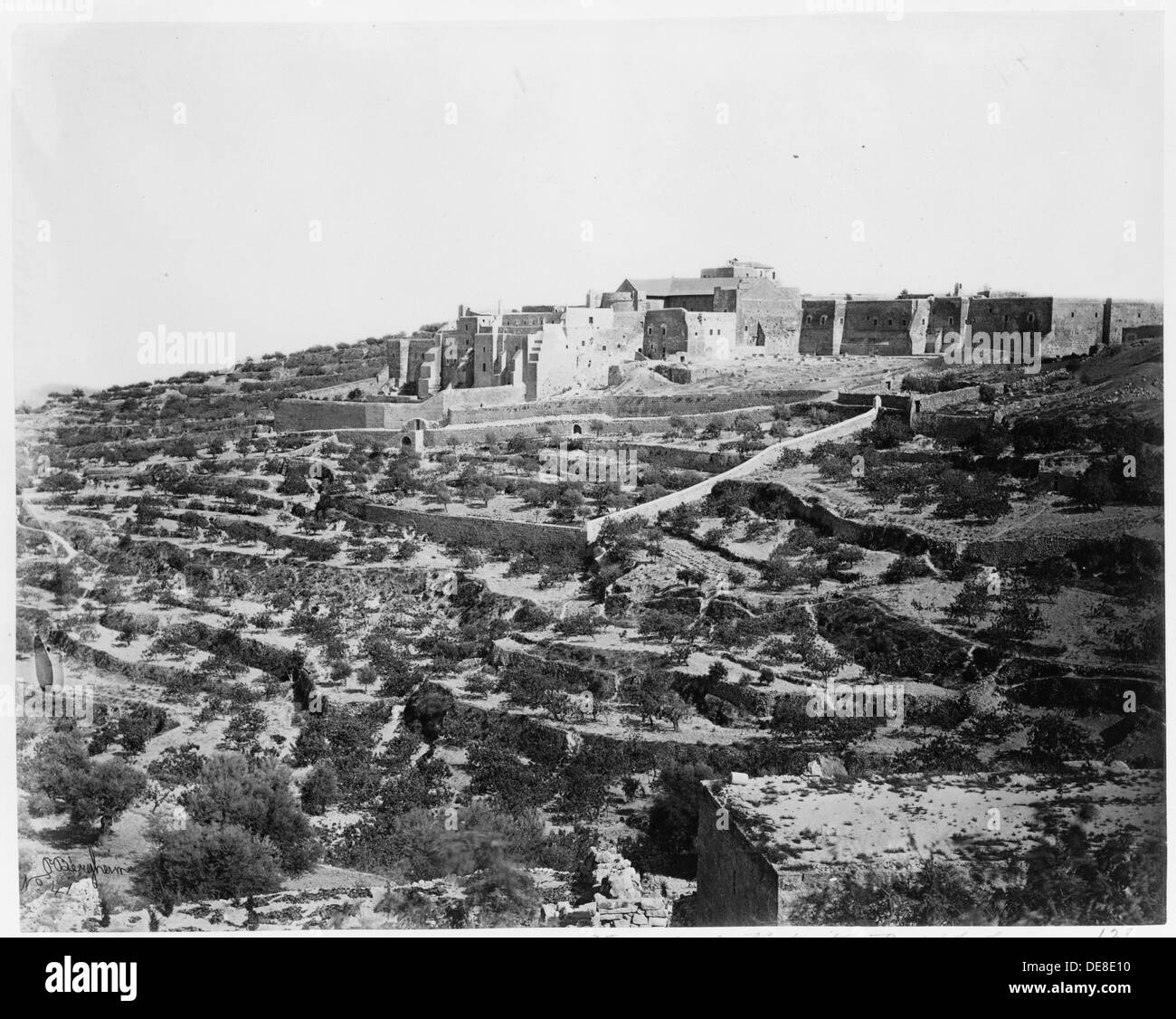 L'église de la Nativité, Bethléem, entre 1860 et 1880. Banque D'Images