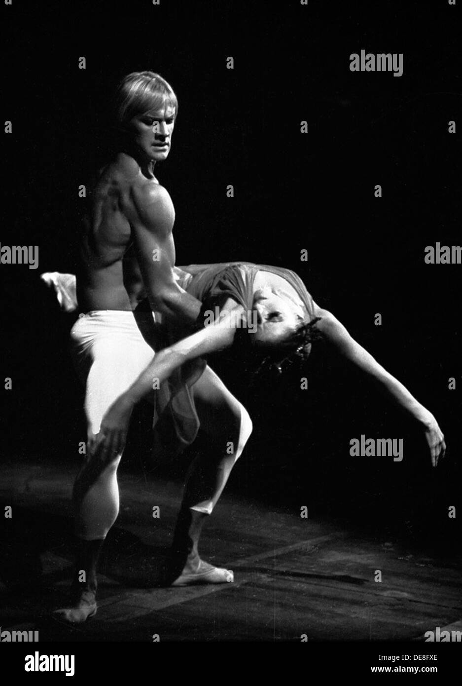 Maya Plisetskaya et Alexander Godunov dans le Ballet La mort de la Rose de Gustav Mahler, 1974. Banque D'Images