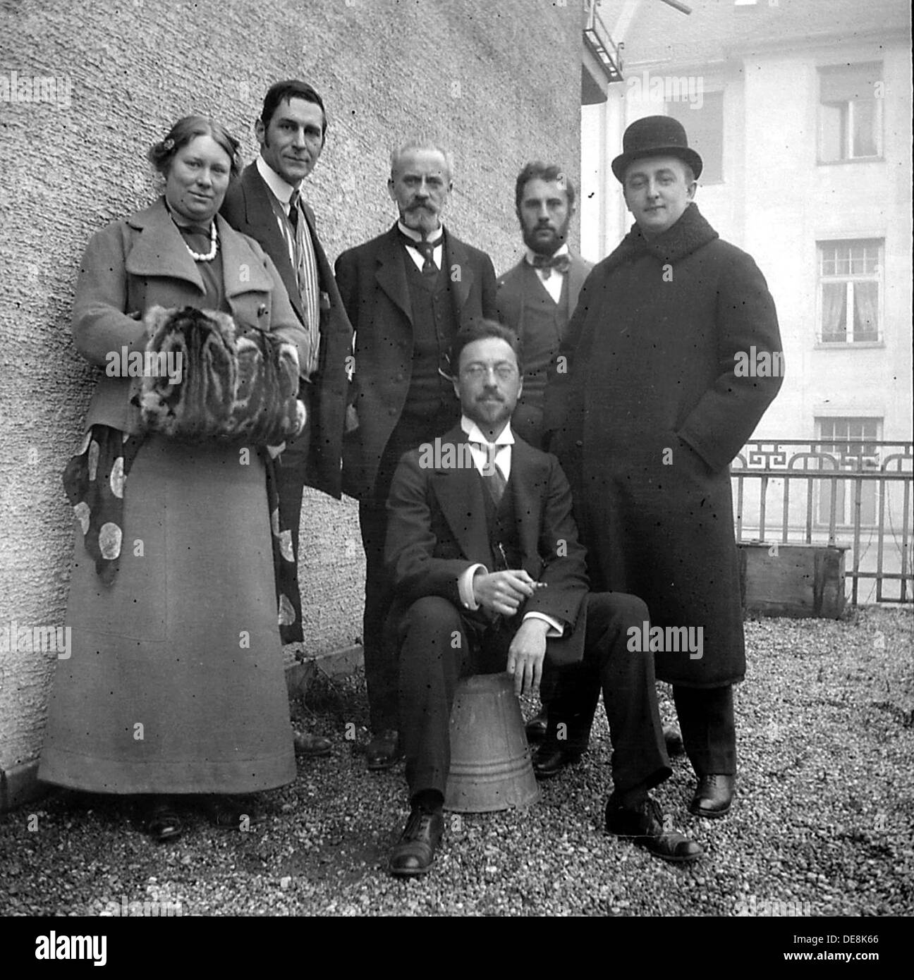 Wassily Kandinsky avec groupe d'artistes de la Cavalier bleu, 1911-1912. Banque D'Images