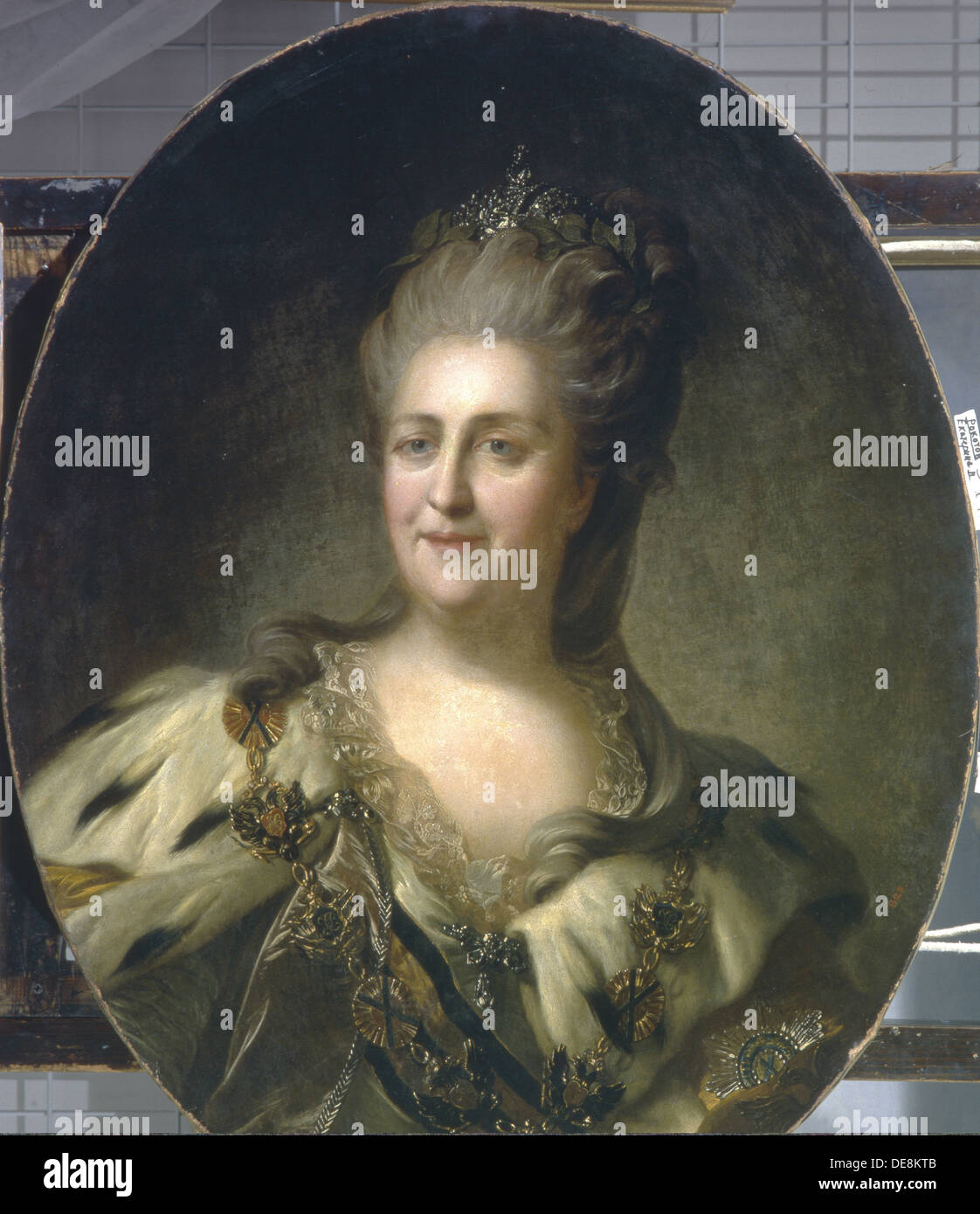 Portrait de l'impératrice Catherine II (1729-1796), 1779. Artiste : Rokotov, Fiodor Stepanovitch (1735-1808) Banque D'Images
