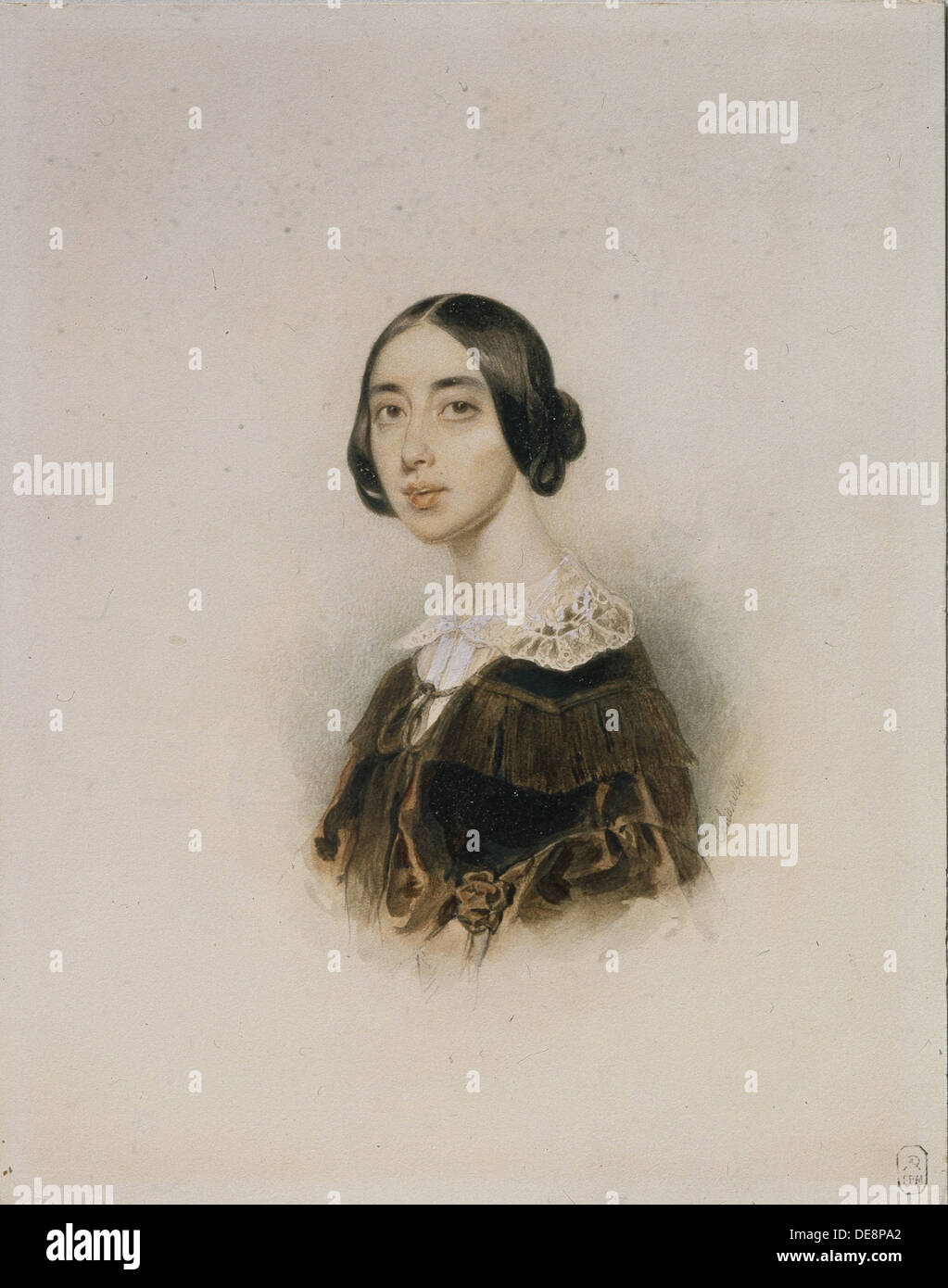 Portrait de la chanteuse et compositeur Michelle Pauline Viardot-García (1821-1910), 1843-1845. Artiste : Sokolov, Piotr Fiodorovitch (1791-1848) Banque D'Images