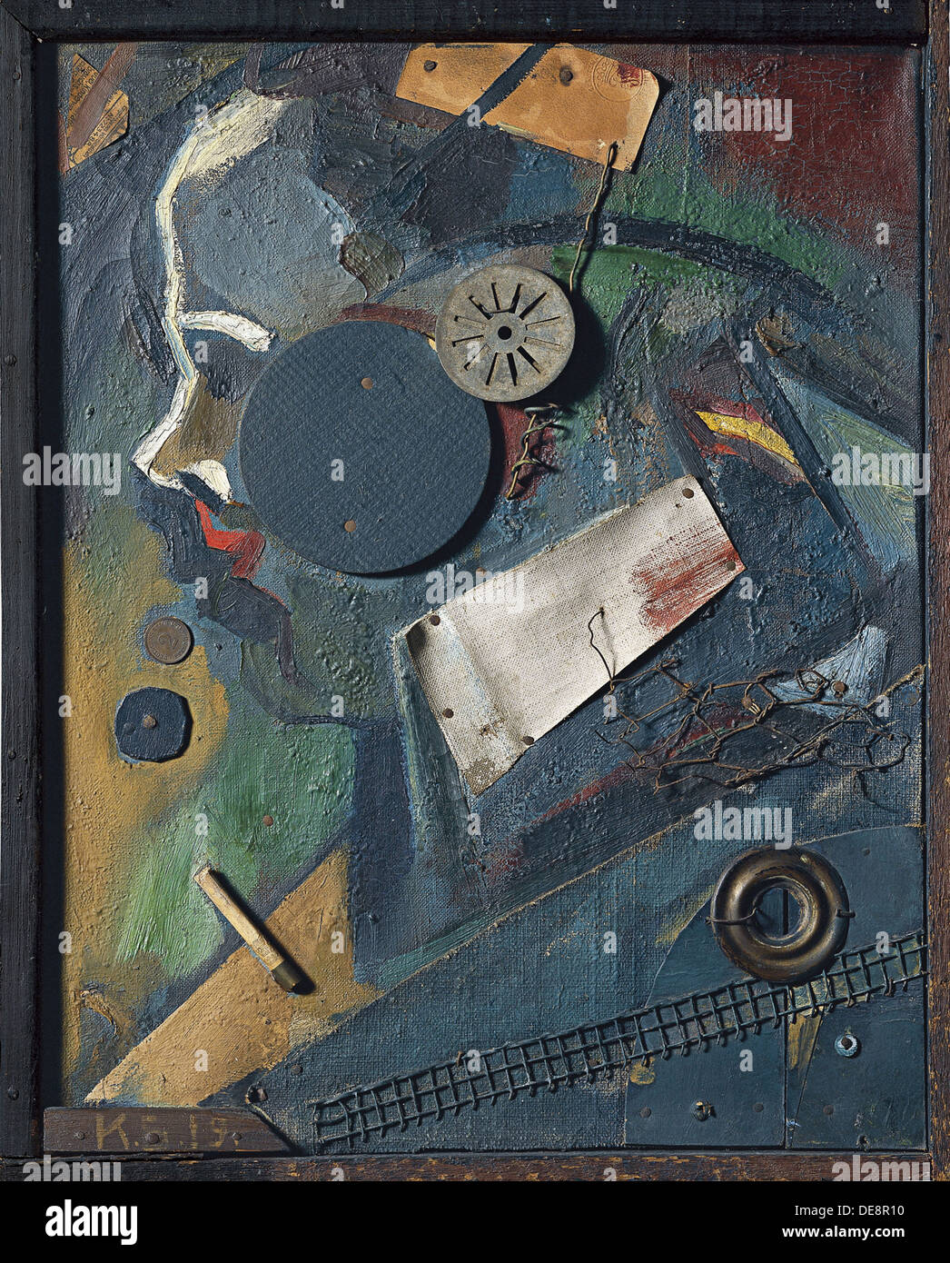 Merzbild 1A (le psychiatre), 1919. Artiste : Kurt Schwitters, (1887-1948) Banque D'Images