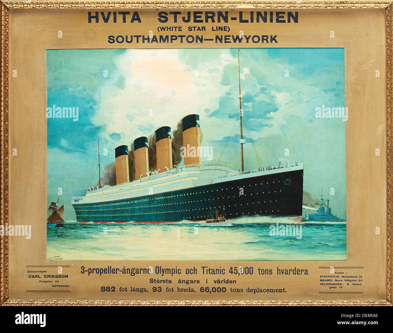 Titanic et Olympic, ch. 1911. Artiste : Mann, James Scrimgeour (1883-1946) Banque D'Images