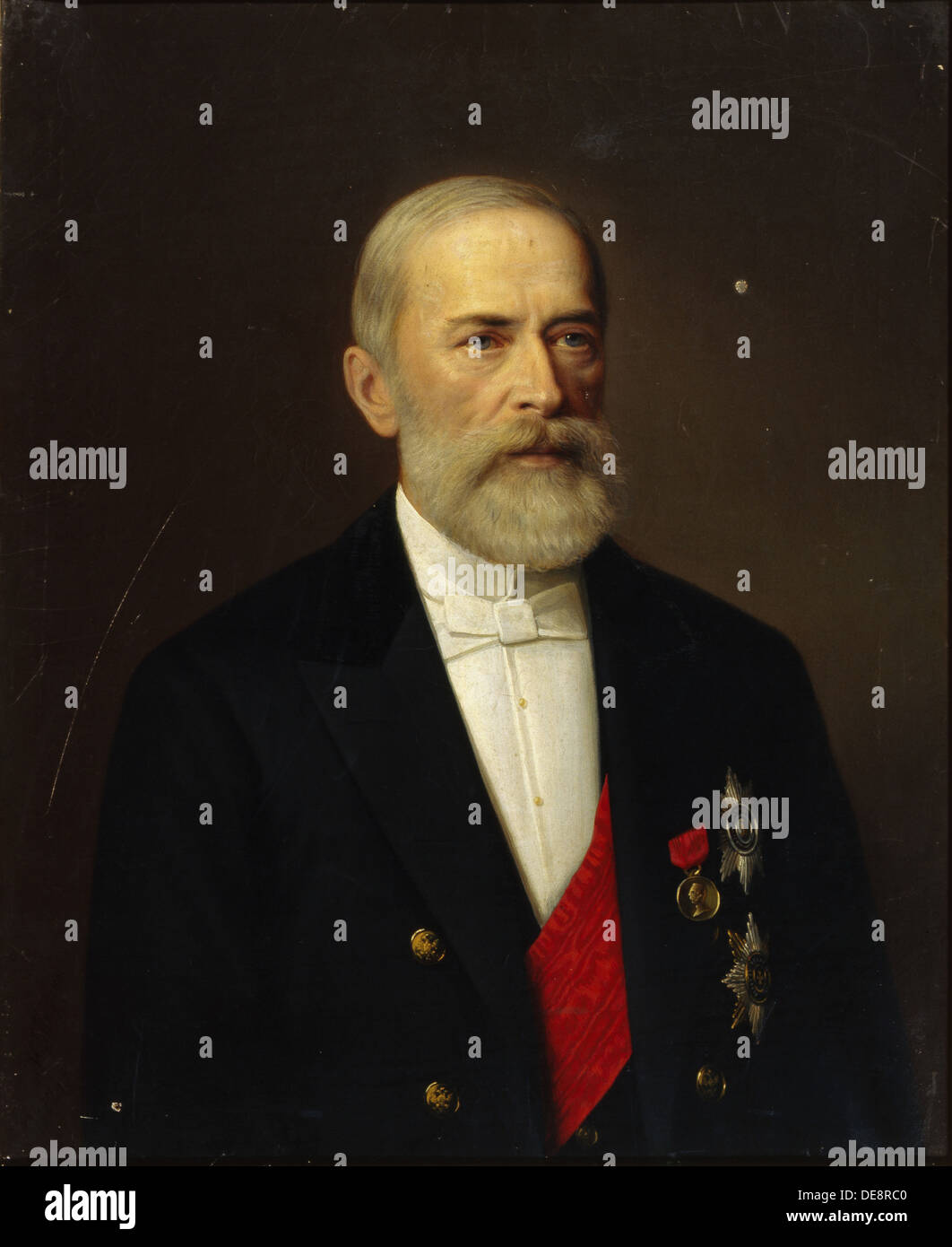 Portrait de Nikolai Khristianovich Bunge (1823-1895), 1887. Artiste : Tiourine, Ivan Alexeevich (1824-1904) Banque D'Images