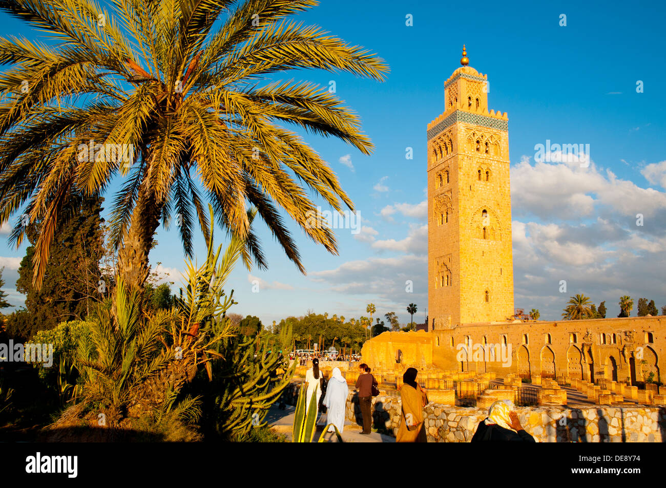 Mosquée Koutubia, Marrakech, Maroc, Afrique du Nord. Banque D'Images