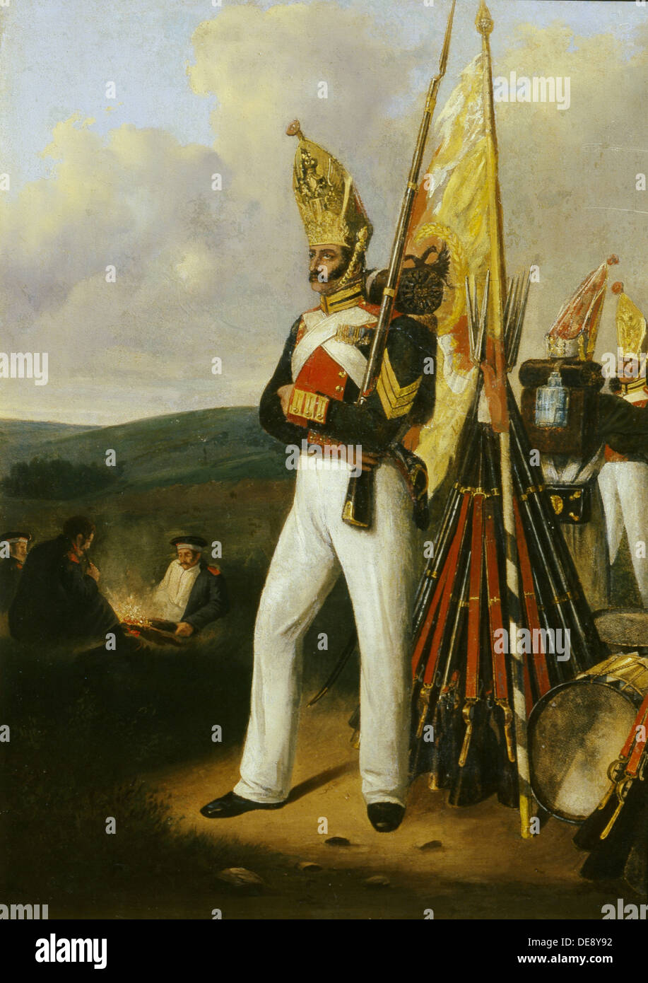 Grenadier du Régiment Pavlovsky de sauveteurs, 1840. Artiste : Willewalde, Gottfried (Bogdan Pavlovitch) (1818-1903) Banque D'Images