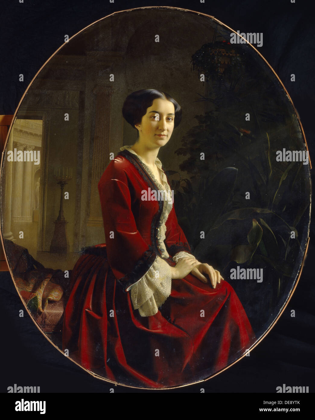 Portrait de la Comtesse Christoforovna Abamelik-Lazareva Yelizaveta, 1854. Artiste : Zaryanko, Sergueï Constantinovitch (1818-1870) Banque D'Images