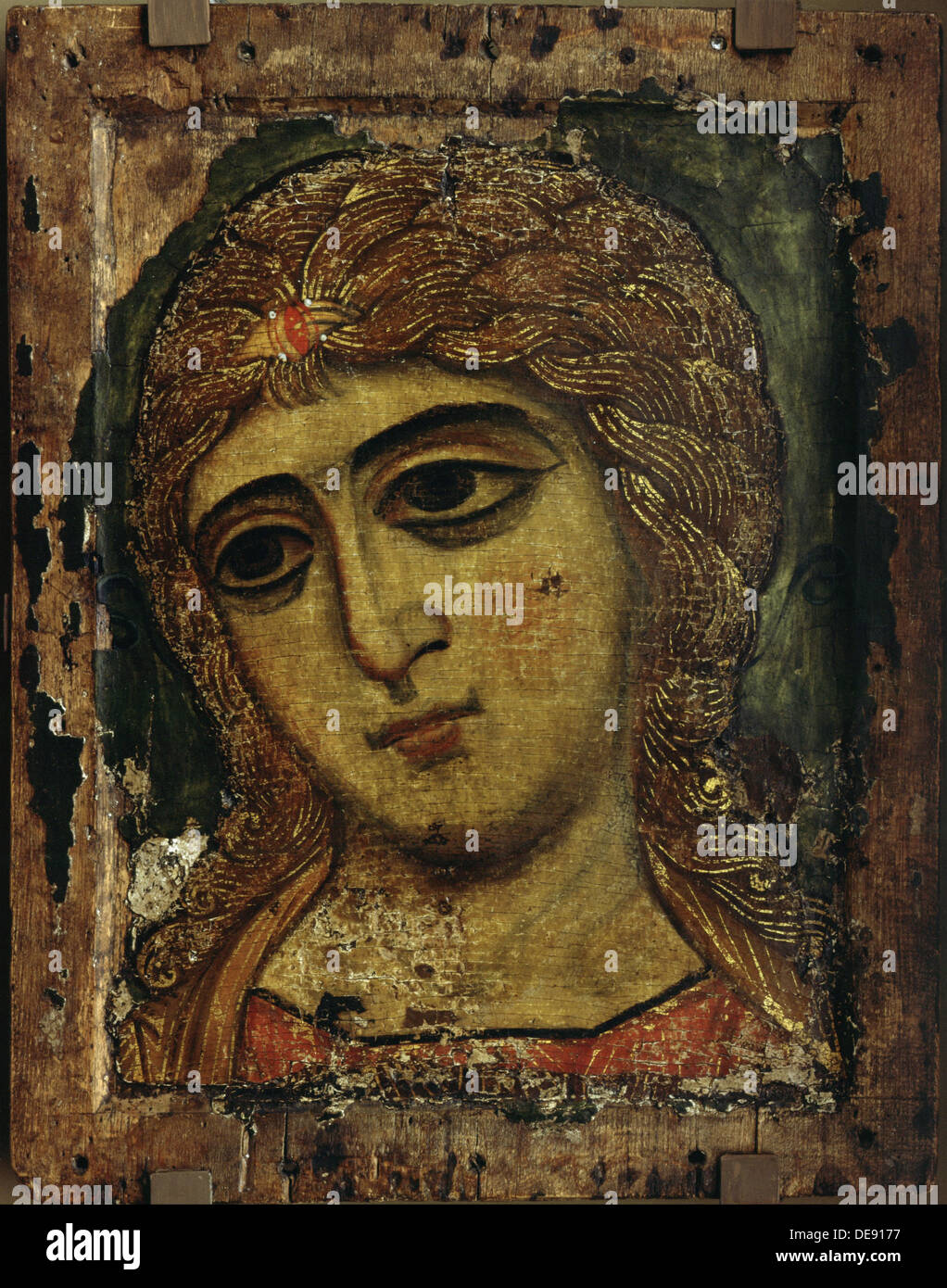 L'Archange Gabriel (l'Ange avec cheveux d'Or), ca 1200. Artiste : icône russe Banque D'Images