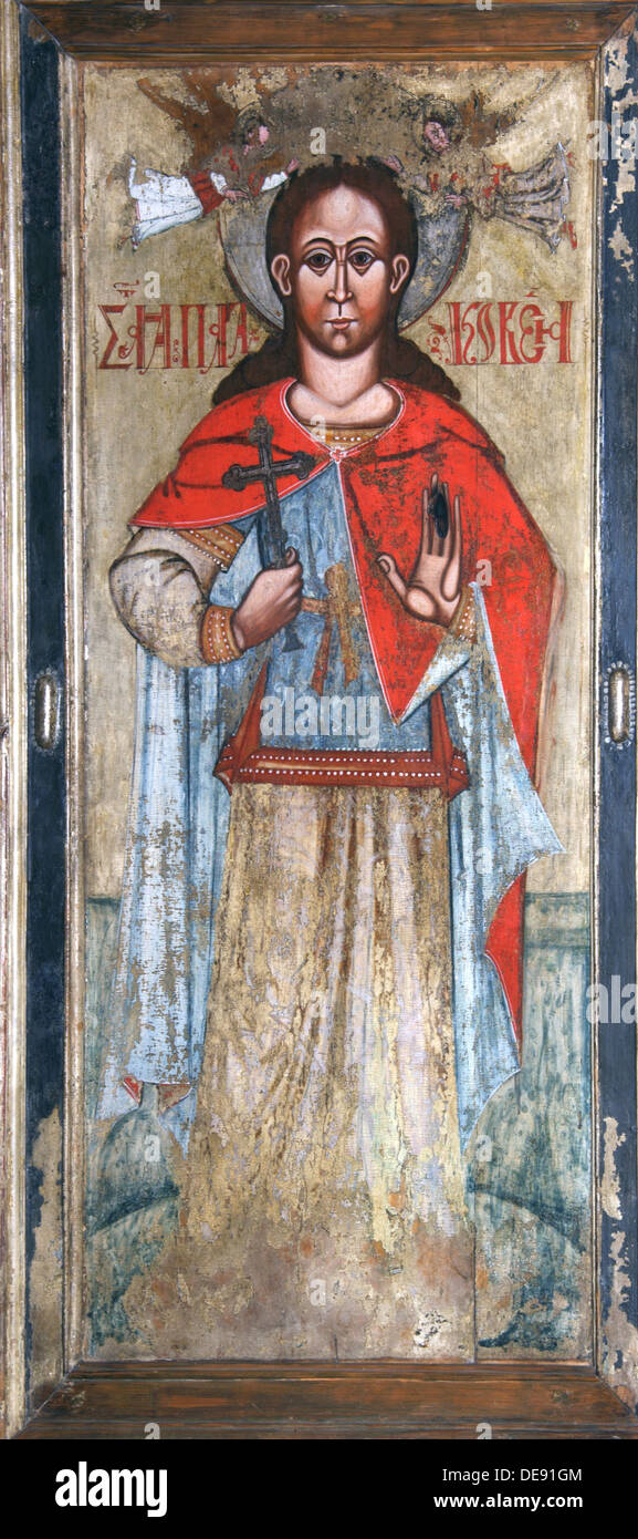 Saint Paraskeva Pyatnitsa, début du 17e cen.. Artiste : icône russe Banque D'Images