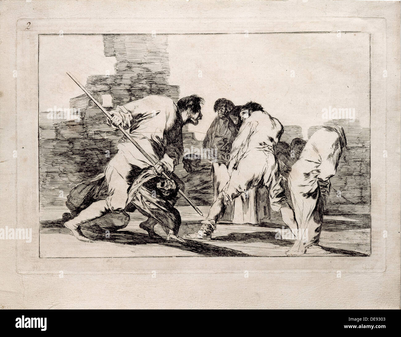 Folie cruelle (de la série Los disparates (Follies), 1815-1819. Artiste : Goya, Francisco de (1746-1828) Banque D'Images