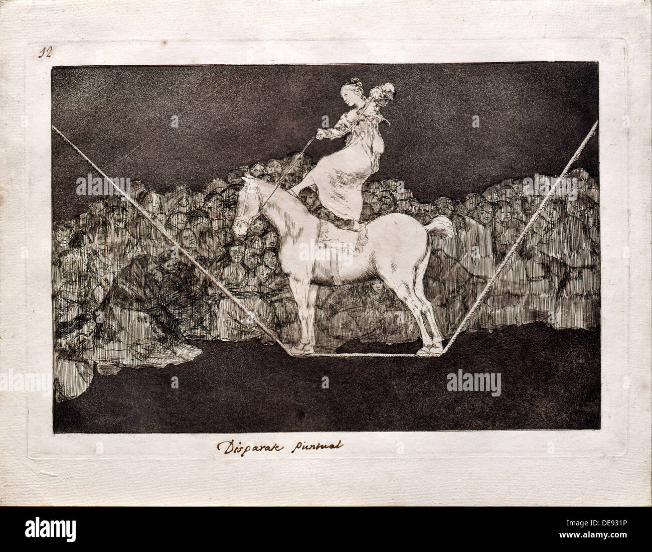 Folie précise (de la série Los disparates (Follies), 1815-1819. Artiste : Goya, Francisco de (1746-1828) Banque D'Images