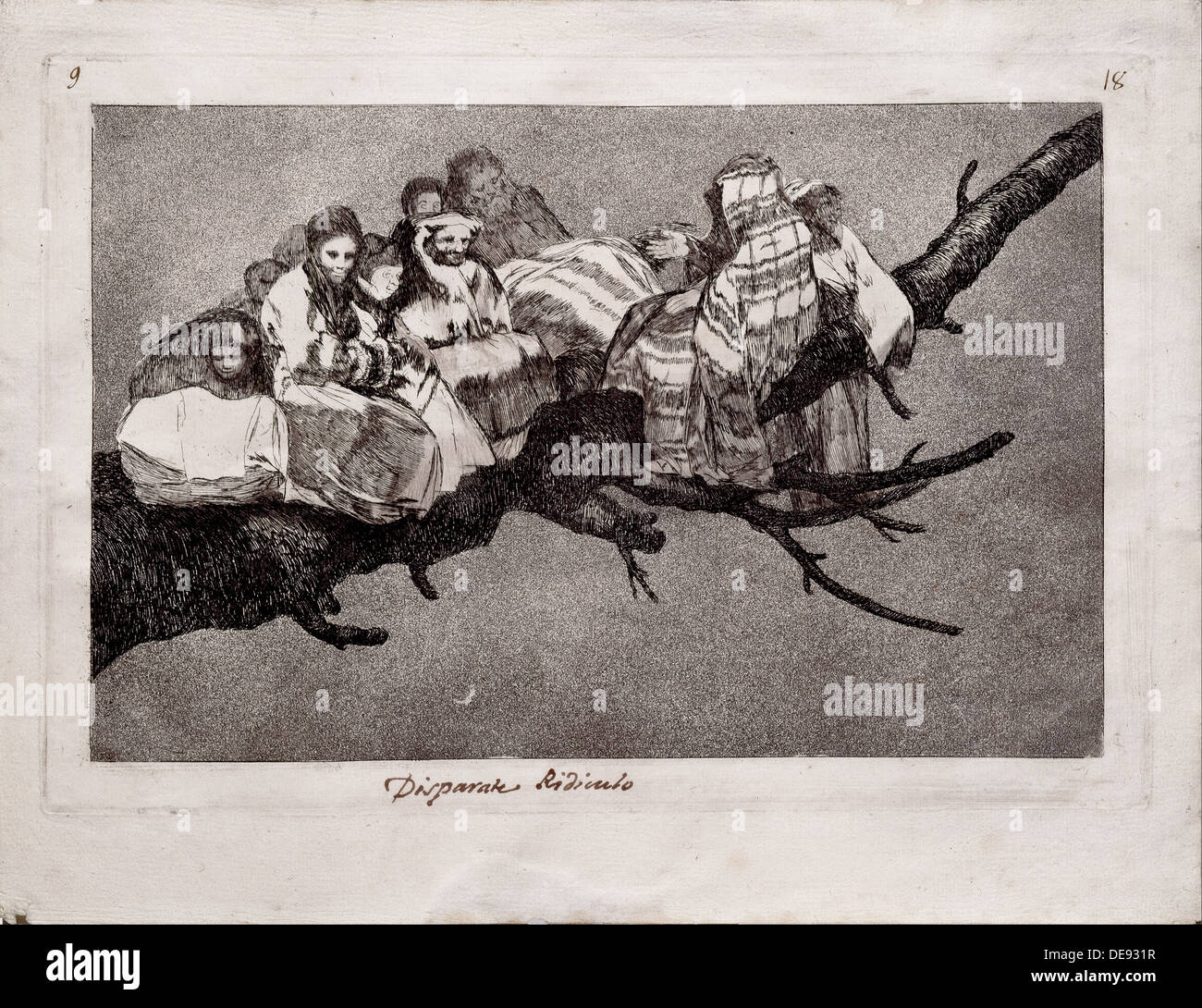 Folie ridicule (de la série Los disparates (Follies), 1815-1819. Artiste : Goya, Francisco de (1746-1828) Banque D'Images
