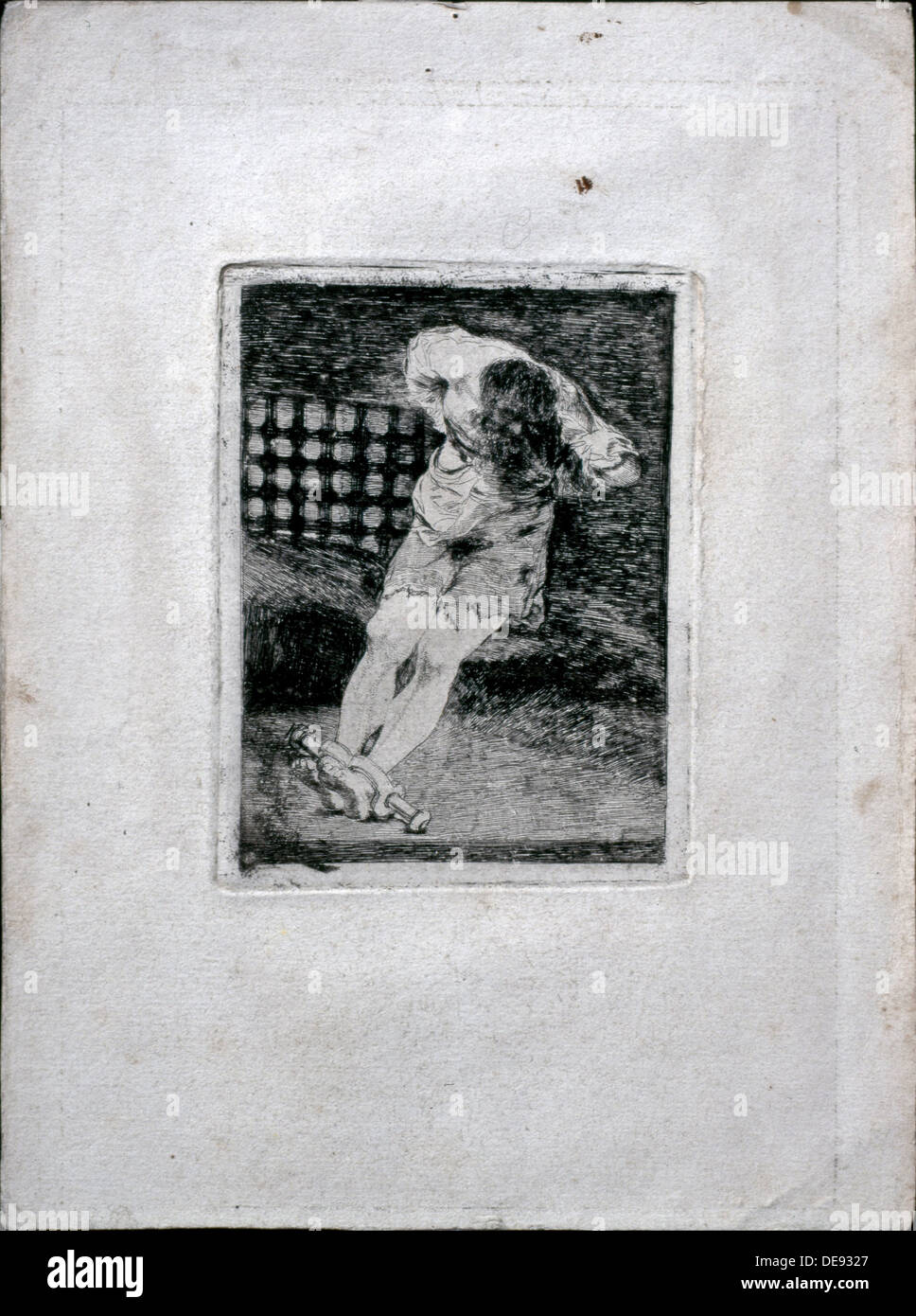 La garde d'un criminel n'appelle pas de la torture, ch. 1810. Artiste : Goya, Francisco de (1746-1828) Banque D'Images