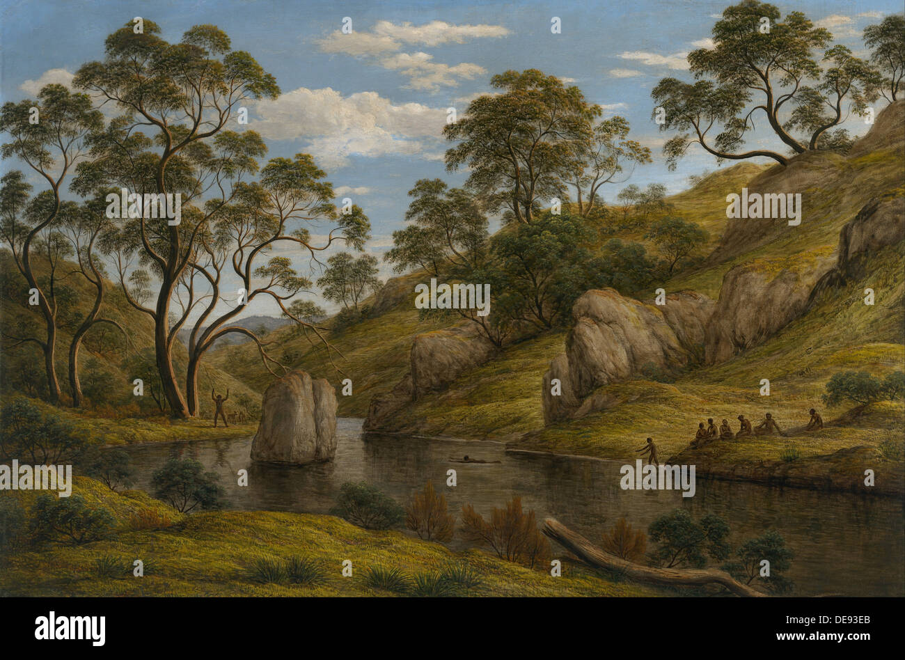 Le bain de Diane, Van Diemen's Land, 1837. Artiste : Glover, John (1767-1849) Banque D'Images