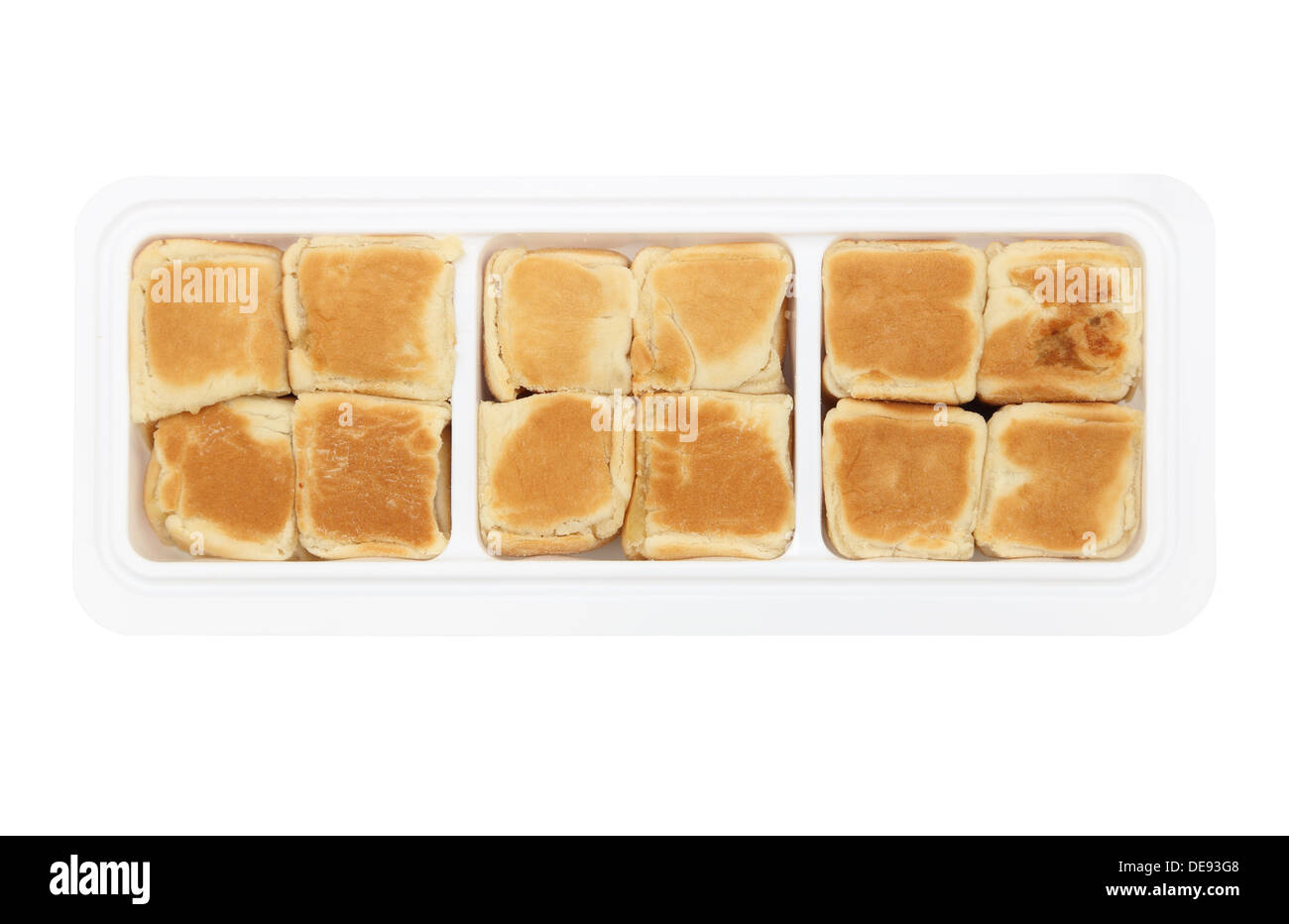 Square gâteau chinois sur fond blanc (avec chemin de détourage) Banque D'Images