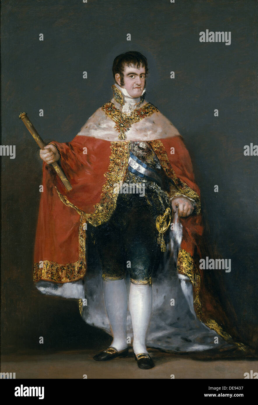 Portrait du roi Ferdinand VII d'Espagne, 1815. Artiste : Goya, Francisco de (1746-1828) Banque D'Images