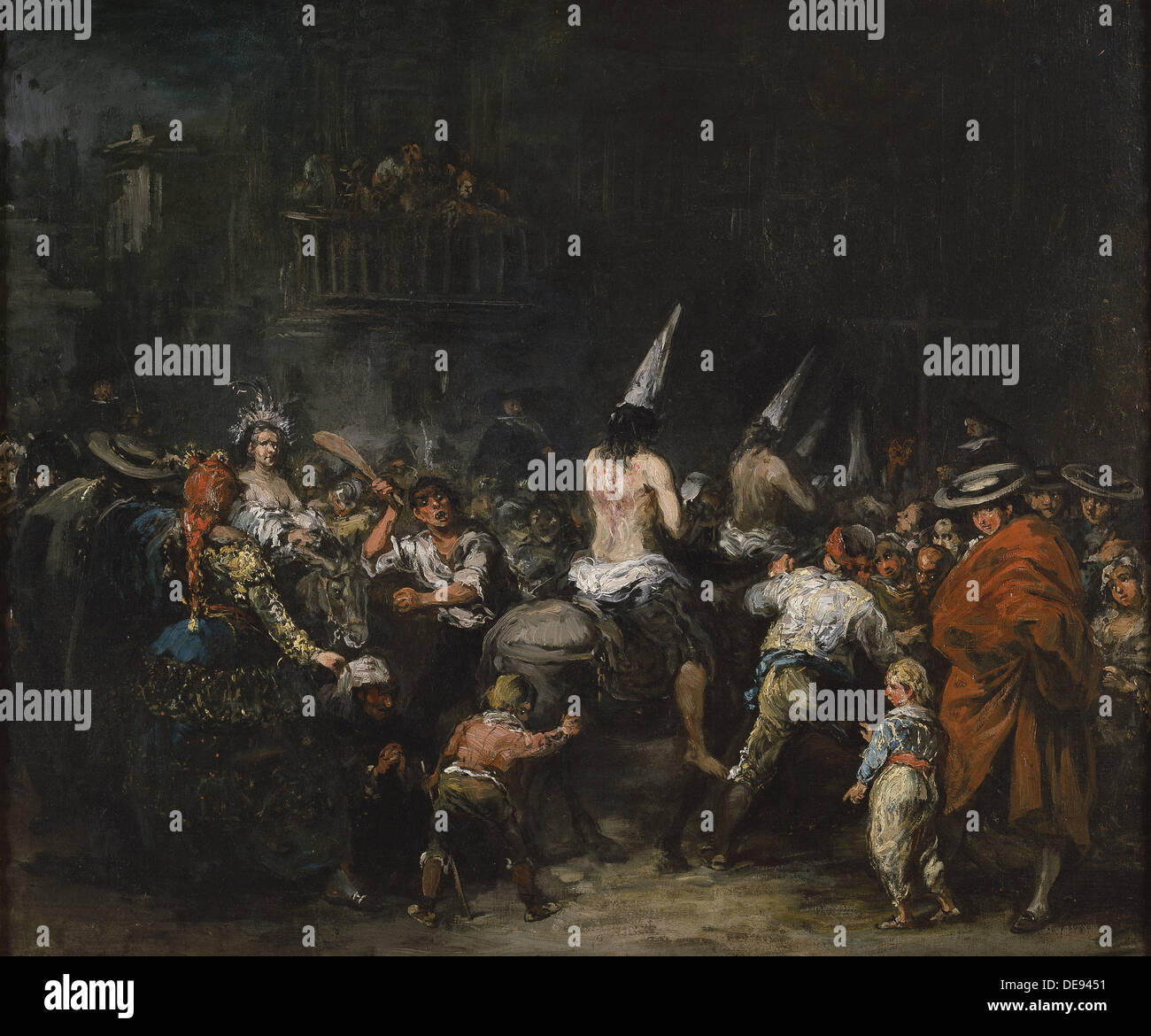 Condamné par l'inquisition, deuxième moitié du 19e cen.. Artiste : Lucas Velázquez, Eugenio (1817-1870) Banque D'Images